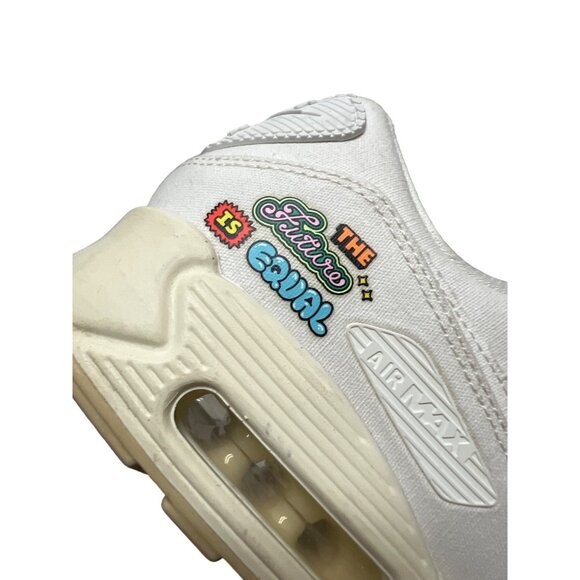Nike Air Max 90 SE The Future is Equal Canvas Tennis Shoes Sneakers - Picture 5 of 10